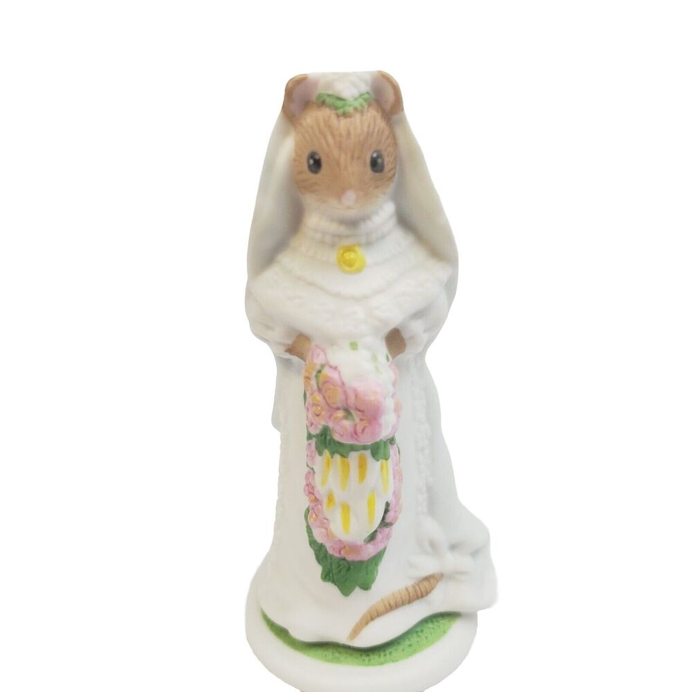 Franklin Mint Celestine The Woodhouse Family Mouse Adults 3.5" 85 White Figurine